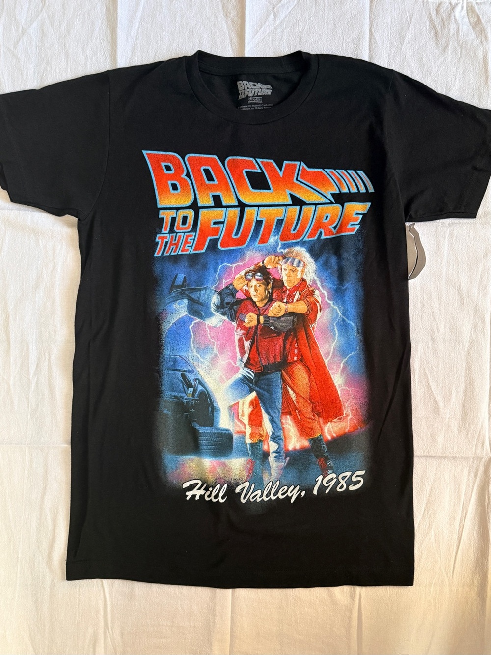 Back to the Future Hill Valley 1985 Graphic Tee Size Small